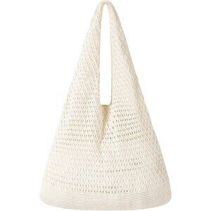 Women's Apricot Shoulder Shopping Handbag Casual Travel Totes Fold Able Bags